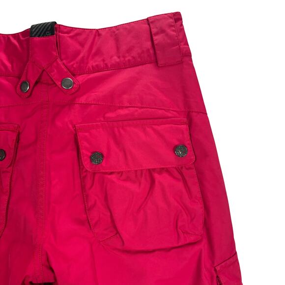 Orage Ski Snowboard Pants Girls Size 12 Pink Cargo Suspenders Cargo Pockets - Picture 9 of 16